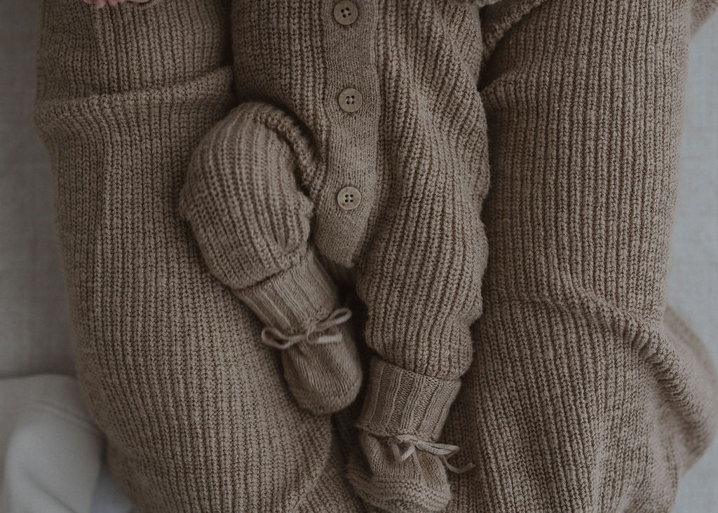 Sandstone Knit Booties