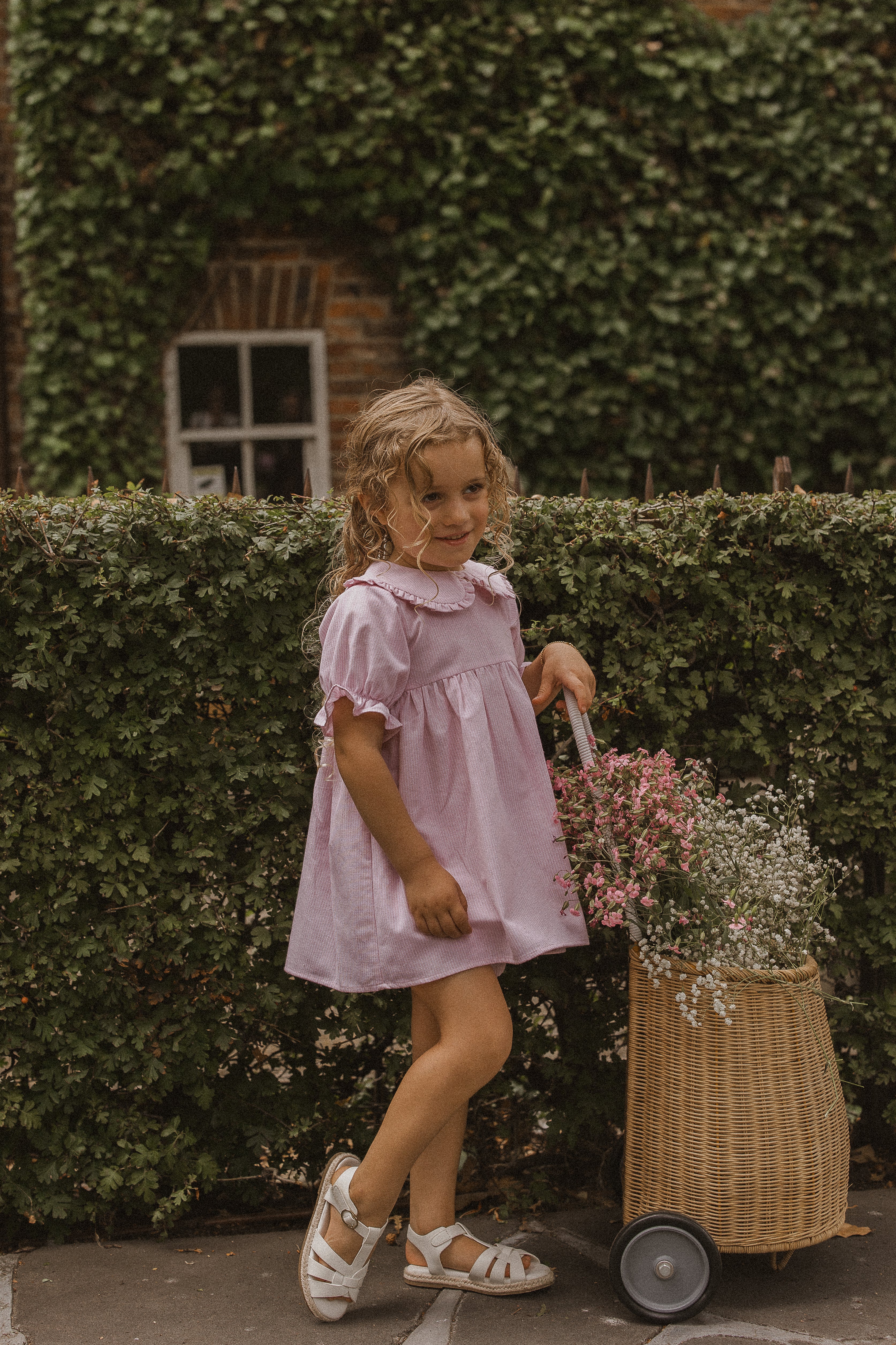 Pink Stripe Blossom Dress