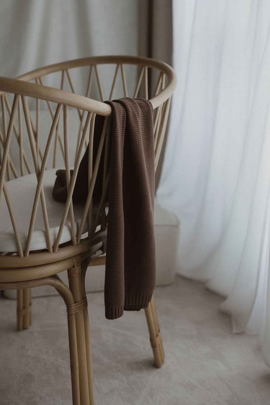 Chocolate Knit Blanket