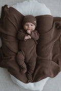 Chocolate Wrap Knit Romper